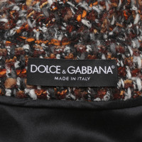 Dolce & Gabbana Tweedjacke in Braun/Orange