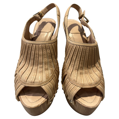 Dior Sandals Leather in Beige