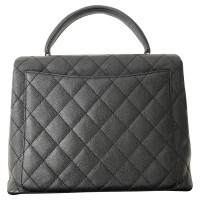 Chanel Flap Bag Top Handle in Pelle in Nero