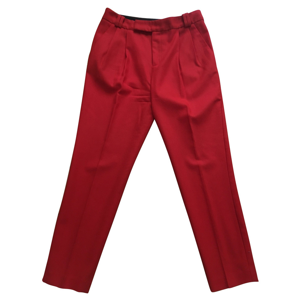 Comptoir Des Cotonniers Paio di Pantaloni in Lana in Rosso