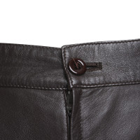 Valentino Garavani Leather skirt in dark brown
