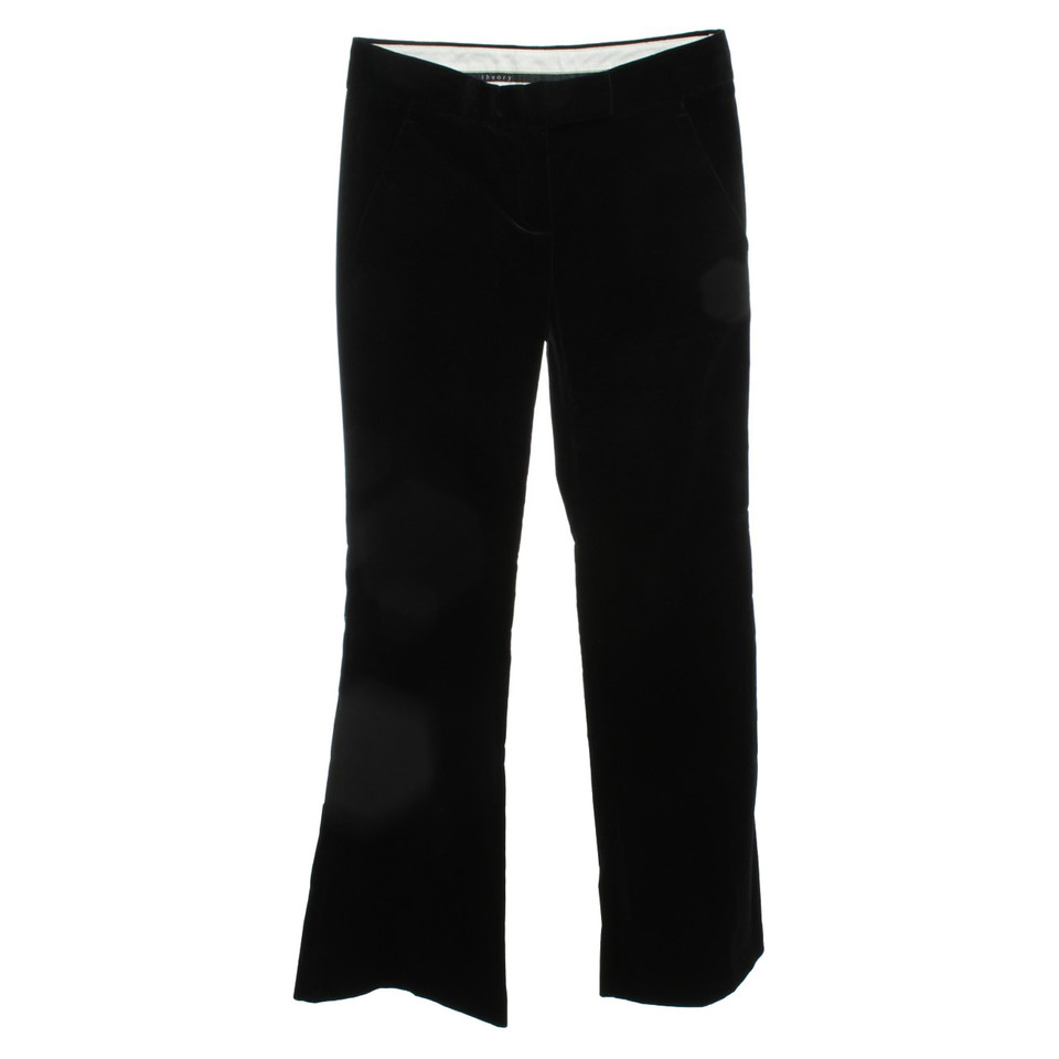 Theory trousers in velvet look in black