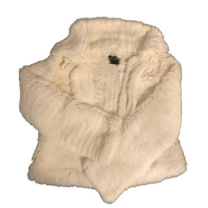 Meteo Jacke/Mantel aus Pelz in Weiß