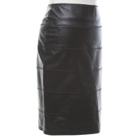 Steffen Schraut Leather skirt in brown