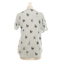 Skull Cashmere T-Shirt mit Muster