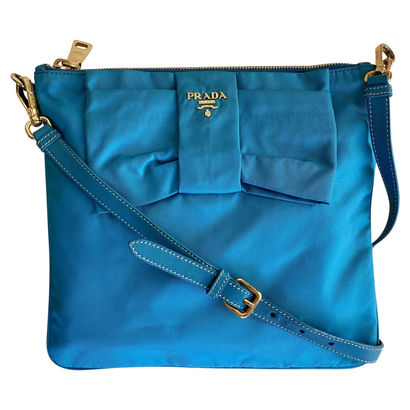 turquoise prada bag