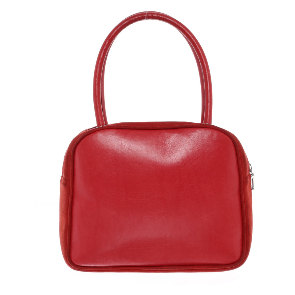 Bally Handtasche aus Leder in Rot