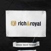 Rich & Royal Jacke/Mantel aus Leder in Oliv