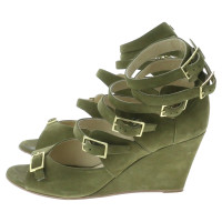 Chloé Wedges aus Wildleder in Khaki