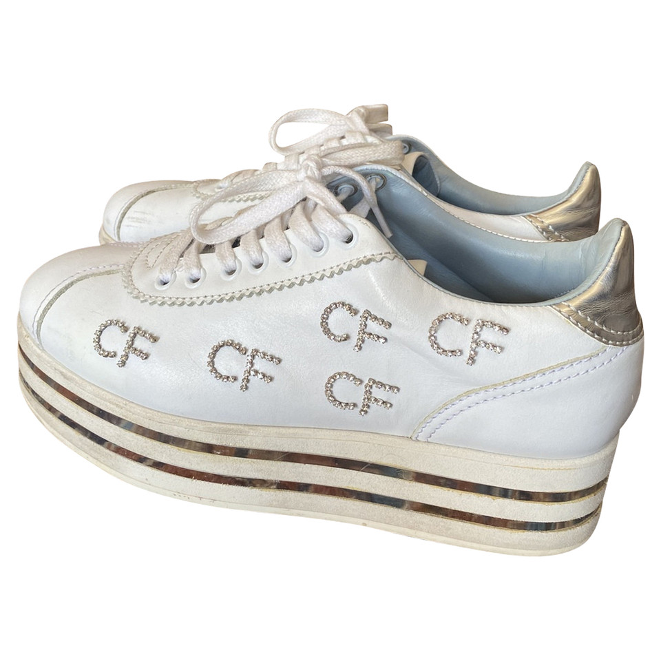 Chiara Ferragni Chaussures de sport en Cuir en Blanc
