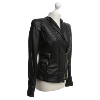 Just Cavalli Leather jacket in black