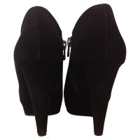 Acne Black suede ankle boots