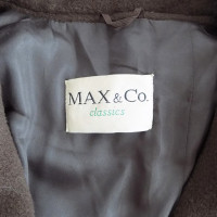 Max & Co Wollen jas in kaki groen