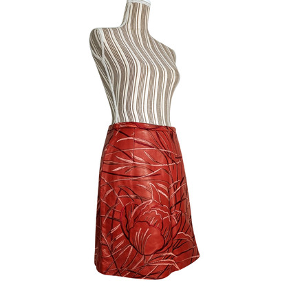 Valentino Garavani Skirt Leather in Red