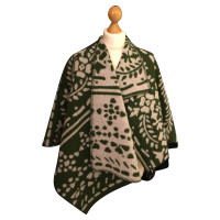 Burberry Floral jacquard wool cashmere poncho