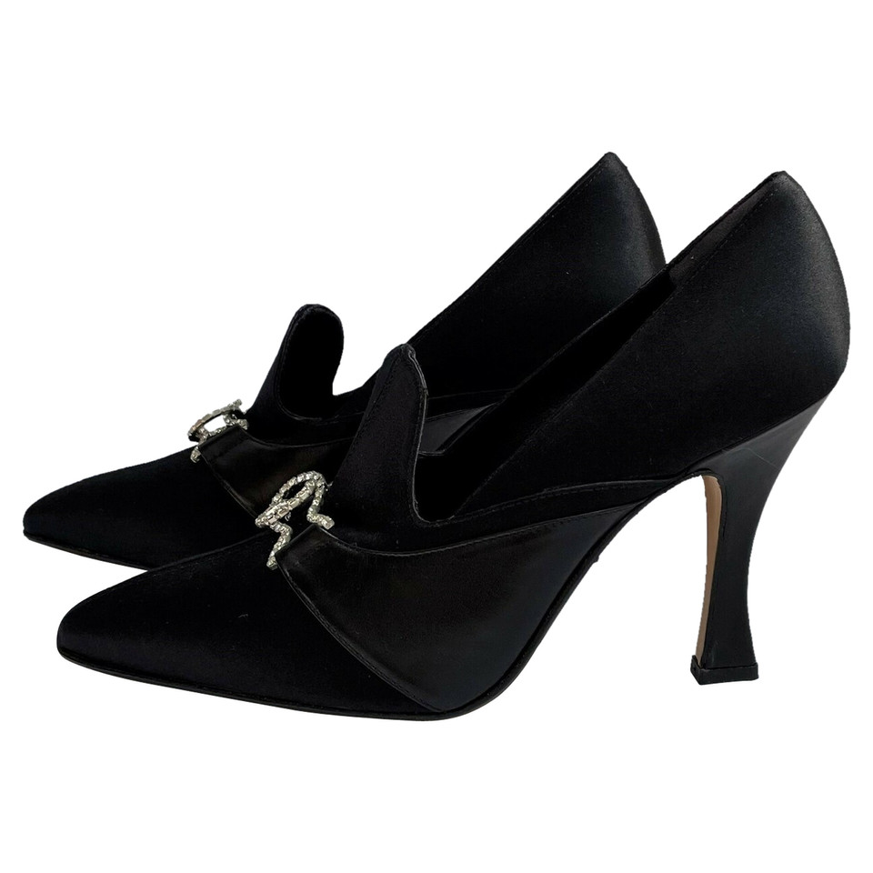 Anna Molinari Pumps/Peeptoes en Soie en Noir