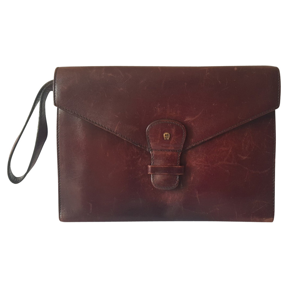 Aigner Clutch Bag Leather in Brown