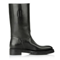 Prada Glattleder-Stiefel in Schwarz