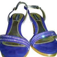 Marina Rinaldi Sandalen aus Leder in Blau