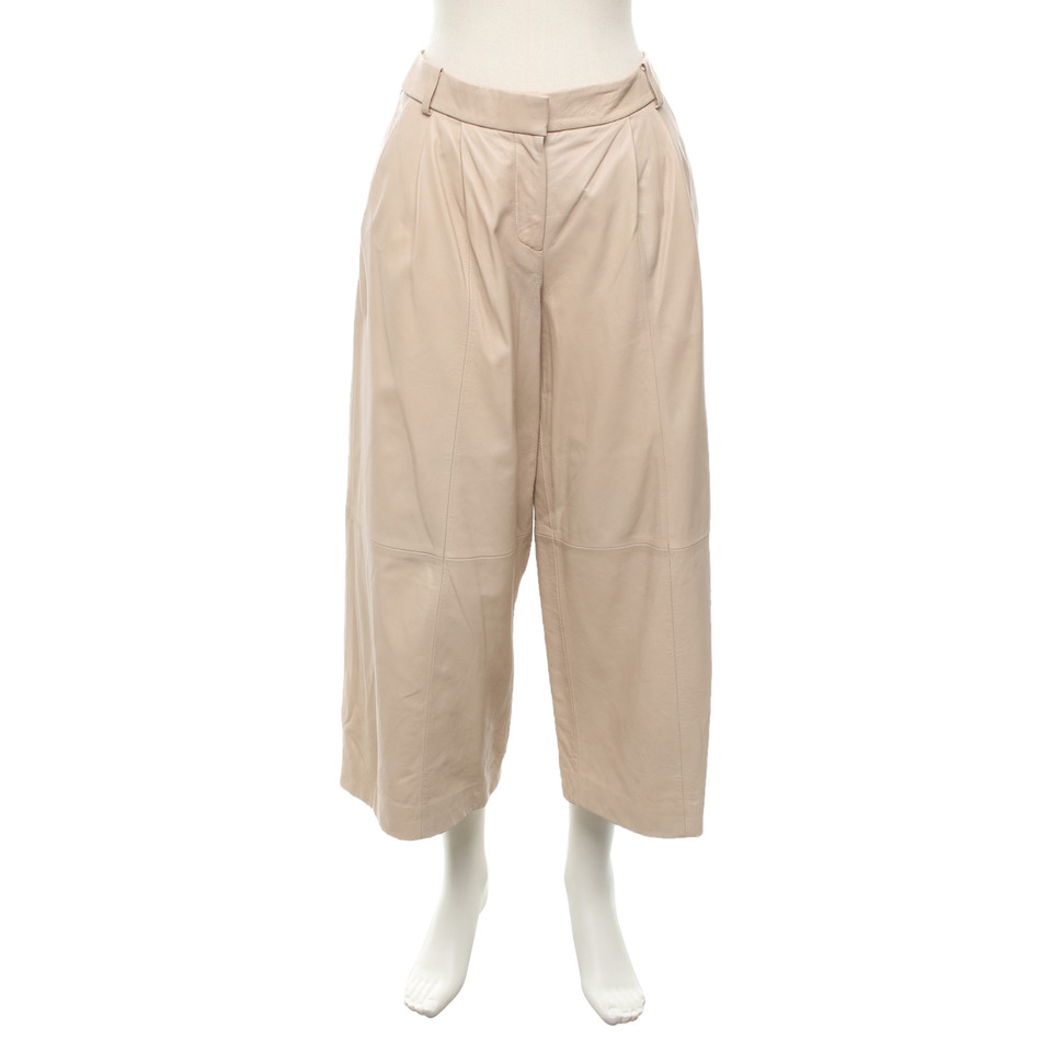 Tibi Hose aus Leder in Beige