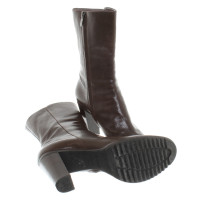 Jil Sander Mid Leather Ankle Boots