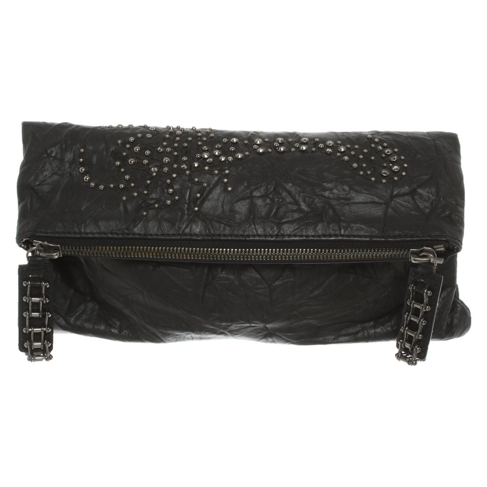 Thomas Wylde Clutch Bag Leather in Black