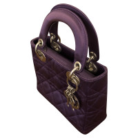 Christian Dior Handbag Silk in Violet