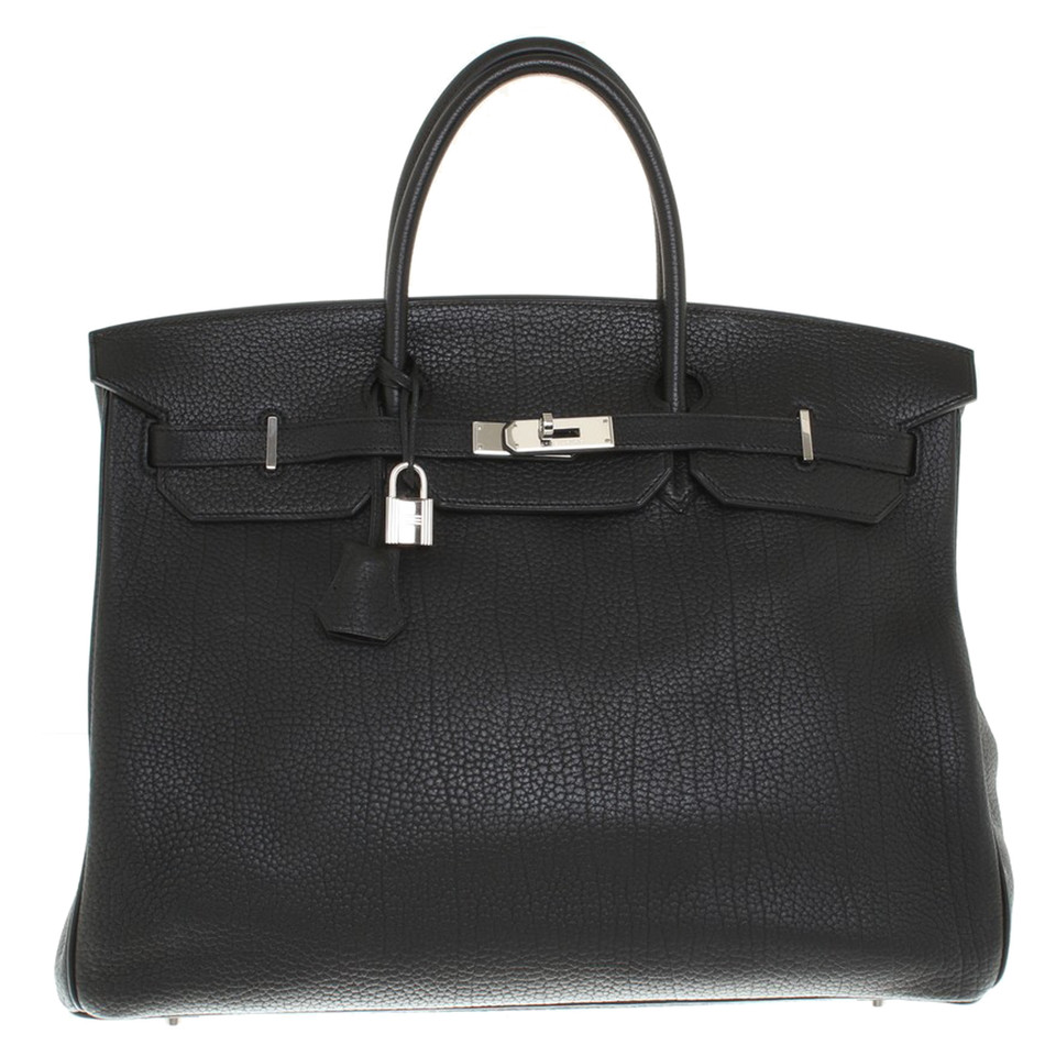 Hermès Birkin Bag 40 in Pelle in Nero