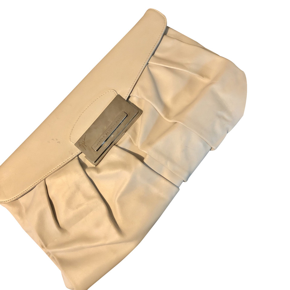Giuseppe Zanotti Clutch Bag Leather in White
