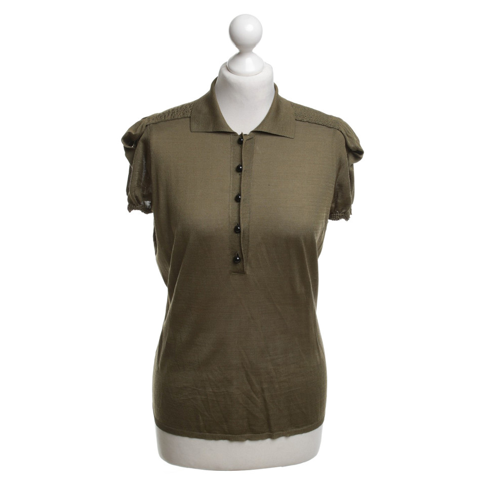 Yves Saint Laurent top in olive green