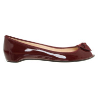 Christian Louboutin Slippers/Ballerinas Patent leather in Bordeaux