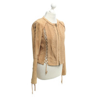 Haute Hippie veste Suede en brun clair