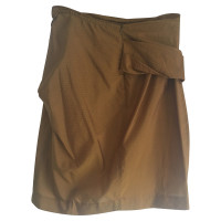 Dries Van Noten Gold-colored silk skirt