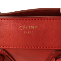 Céline Luggage Micro Leer in Rood