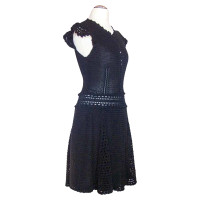 Red Valentino Kleid aus Baumwolle in Schwarz