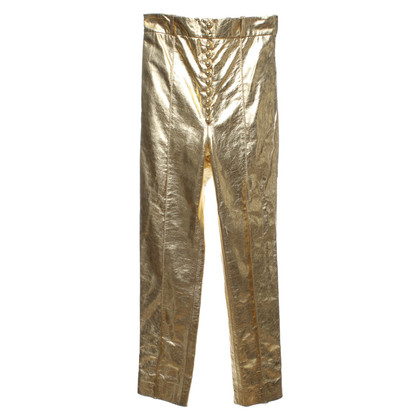 Hillier Bartley  Trousers Leather in Gold