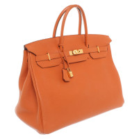 Hermès Birkin Bag 40 aus Leder in Orange