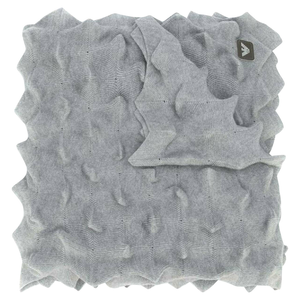 Emporio Armani Schal/Tuch aus Wolle in Grau