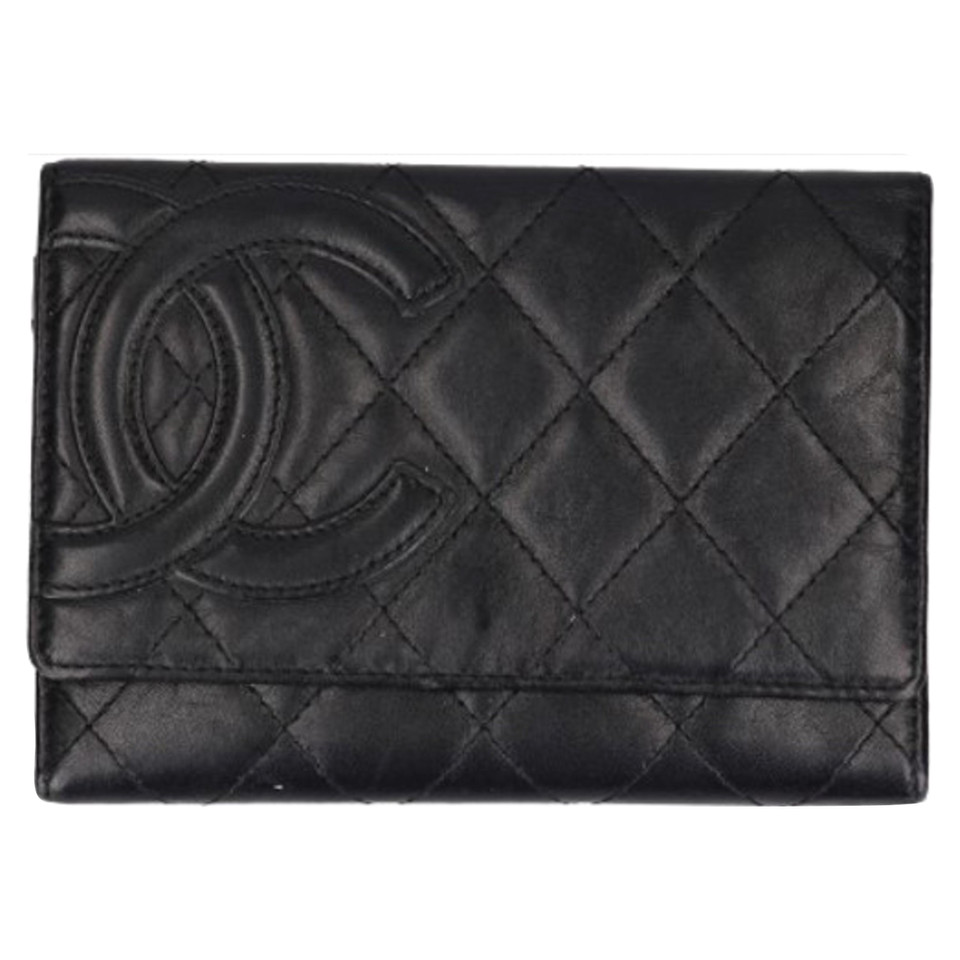 Chanel Sac à main/Portefeuille en Cuir en Noir