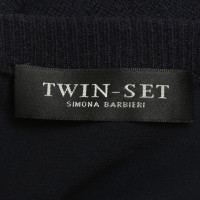 Twin Set Simona Barbieri vestito lavorato a maglia in blu scuro