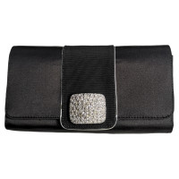 Giuseppe Zanotti Clutch aus Seide in Schwarz