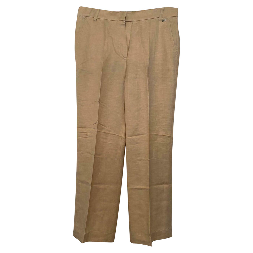 Escada Paire de Pantalon en Lin en Beige