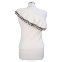 Maje One-shoulder top in white