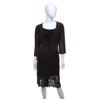 Escada Crochet dress in dark brown