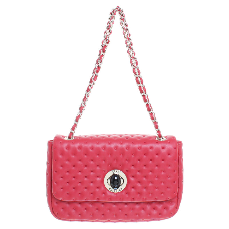 Moschino Love Leather bag in red