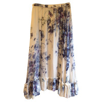 Roberto Cavalli Silk skirt with floral print 