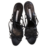Manolo Blahnik Sandals Leather in Black