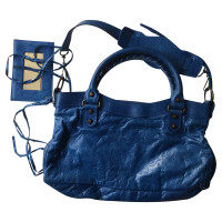 Balenciaga First Bag en Cuir en Bleu