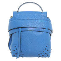 Tod's Mini Wave Backpack in Pelle in Blu