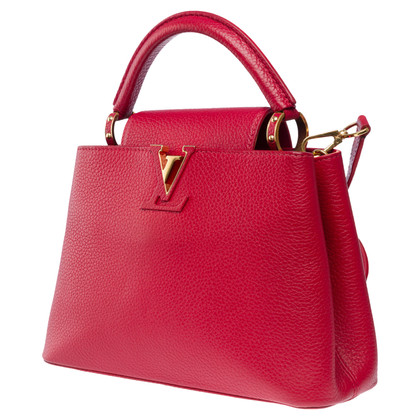 Louis Vuitton Capucines in Pelle in Rosso